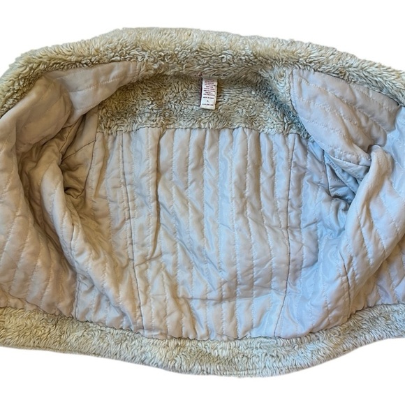 Abercrombie & Fitch Vintage Corduroy Sherpa Quilt Lined Snap Closure Coat Large - Picture 8 of 11